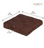 Brown Solid Cotton 20x20 Inches Floor Cushion