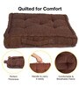 Brown Solid Cotton 20x20 Inches Floor Cushion