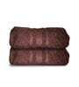 Brown Cotton Solid 500 GSM Bath Towels (Set of 2)