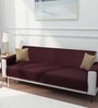 Brown Solid Cotton 66x72 Inch 3 Seater Sofa Cover