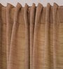 Brown Cotton Solid 7ft Blackout Rod Pocket Door Curtain (1 Pc)