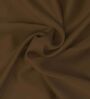 Brown Cotton Solid 210TC Plain Single Bedsheet with 1 Pillow Cover