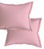 Pink Cotton Solid 210TC Plain Super King Bedsheet with 2 Pillow Covers