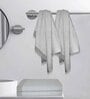 Brown Cotton Striped 220 GSM Bath Towels 4 Pc