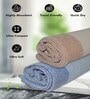 Brown Cotton Striped 220 GSM Bath Towels 4 Pc