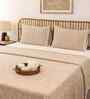 Brown Cotton Textured  Double Bed Size Bedcover