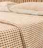 Brown Cotton Textured  Double Bed Size Bedcover
