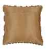 Brown Cotton Textured 16X16 Inches Cushion Covers (Pack of 2)