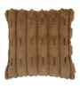 Brown Cotton Textured 16X16 Inches Cushion Covers (Pack of 2)