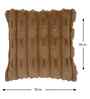 Brown Cotton Textured 16X16 Inches Cushion Covers (3Pcs)