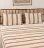 Brown Cotton Textured Double Bedcover