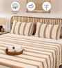 Brown Cotton Textured Double Bedcover