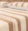 Brown Cotton Textured Double Bedcover