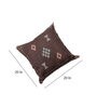 Brown Textured Cotton 20 x 20 Inches Cushion Cover