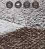 Brown Cream Abstract Polypropylene 11 ft x 8 ft Machine Made Carpet