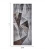 Brown Cream Abstract Polypropylene 5 ft x 2.5 ft Machine Made Runner
