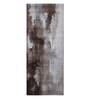 Brown Cream Abstract Polypropylene 5 ft x 2 ft Machine Made Runner