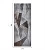 Brown Cream Abstract Polypropylene 5 ft x 2 ft Machine Made Runner