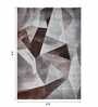 Brown Cream Abstract Polypropylene 6 ft x 4 ft Machine Made Carpet