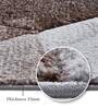 Brown Cream Abstract Polypropylene 6 ft x 4 ft Machine Made Carpet