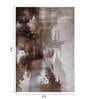 Brown Cream Abstract Polypropylene 6 ft x 4 ft Machine Made Carpet
