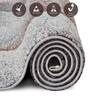 Brown Cream Abstract Polypropylene 7 ft x 5 ft Machine Made Carpet