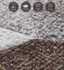 Brown Cream Abstract Polypropylene 7 ft x 5 ft Machine Made Carpet
