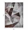 Brown Cream Abstract Polypropylene 7 ft x 5 ft Machine Made Carpet