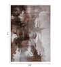 Brown Cream Abstract Polypropylene 7 ft x 5 ft Machine Made Carpet