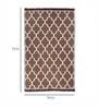 Brown Chenille Abstract 4 x 6 Feet Machine Made Carpet