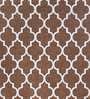 Brown Chenille Abstract 4 x 6 Feet Machine Made Carpet