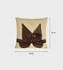 Brown Decorative cushion Cotton 3D Printed Cushion Cover