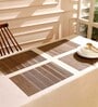 Brown Delilah Rectangular PVC Dining Table Placemat