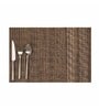 Brown Delilah Rectangular PVC Dining Table Placemat