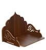 Brown Designer Laminated Wood Pooja Shelf