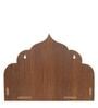 Brown Designer Laminated Wood Pooja Shelf