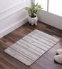 Grey PVC Plain Solid 24x16 Inches Antiskid Bath Mat