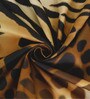 Brown Digital Geometric Printed Cotton Blend Double Bedsheet with 2 Pillow Covers