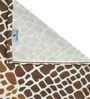 Brown Digital Geometric Printed Cotton Blend Double Bedsheet with 2 Pillow Covers