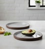 Brown Dinner Plates Set of 2