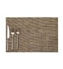 Brown Elise Rectangular PVC Dining Table Placemat