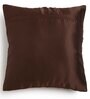 Brown Embroidered Polyester 16X16 Inches Cushion Cover (Set of 2)