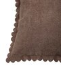 Brown Plain Solid Velvet 16 x 16 Inch Embroidered Cushion Covers (Set of 5)