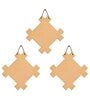 Brown Engineered Wood (Set of 3) Wall Hanging