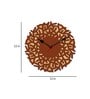 Brown Engineered Wood Whip Modern Wall Clock