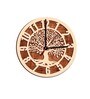 Brown Engineered Wood Bung Modern Wall Clock