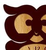 Brown Engineered Wood Bonk Modern Wall Clock