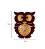 Brown Engineered Wood Bonk Modern Wall Clock