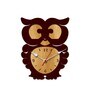 Brown Engineered Wood Bonk Modern Wall Clock