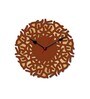 Brown Engineered Wood Whip Modern Wall Clock